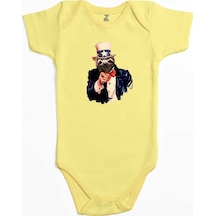 Zepplin Giyim Bear Sam Amca Sarı Bebek Body Zıbın
