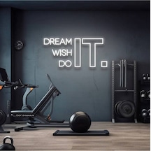 Neon Led Tabela Dream It Wish It Do It Duvar Dekorasyon Renkli