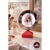 10 Adet Ledli Sihirli Ayna Çerçeve Modeli Alk3598 Led Aydınlatmalı Mini Ayna Magic Mirror Led Mirror 19 14 Cm L