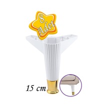 8 Adet Golden Ayak 15 Cm Beyaz Altın Gold Mobilya Kanepe Sehpa Ünite Koltuk Ayağı Baza Ayak Ayakları Diğer