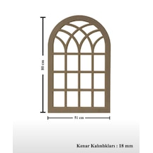 Ahşap Mdf Boyanabilir Dekoratif Duvar Aynası 3