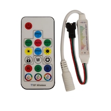 358 Modlu Pixel Led Kumandası 17 Tuşlu Uzaktan Algılamalı Pixel Led Kumanda Ve Modül 5-24v Arası