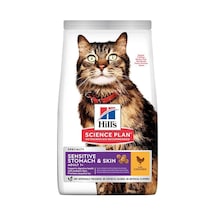 Hill's Sensitive Stomach & Skin Tavuklu Yetişkin Kedi Maması 1500 G