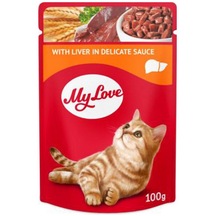 My Love Sos İçinde Ciğerli Pouch Yetişkin Kedi Maması 6 x 100 G