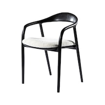 Zodiac Exclusive Yılan Ahşap Sandalye Siyah - Beyaz