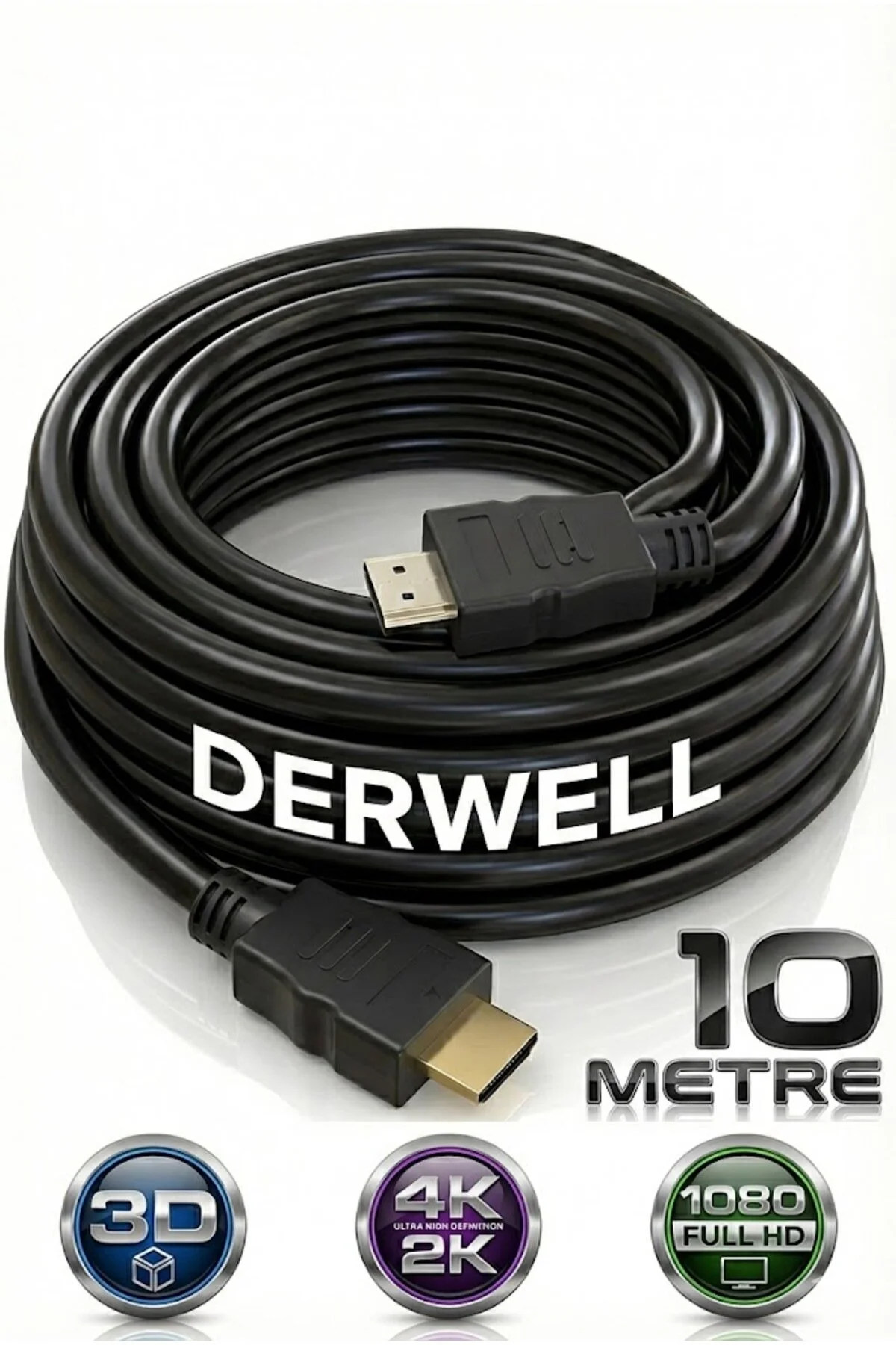 10 Metre 10m Hdmi Kablosu Lcd Laptop Hd Ara Bağlantı Erkek-erkek Tv Kablo Ps3 Ps4 Xbox Görüntü Kablo 001