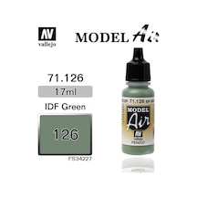 17 Ml. Idf Green Model Air Serisi Maket Boyası, Vallejo 71126 Standart