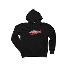 Asphalt 9 Legends Red Car Siyah Kapşonlu Sweatshirt Hoodie Siyah