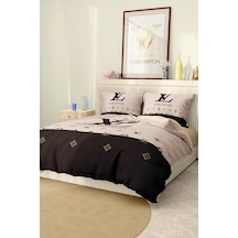 Marka Nevresim Takımı Çift Kişilik Pamuklu Saten Kumaş 6 Parça 3d Dijital Baskı Duvet Cover Set Model No:75 Renkli