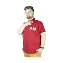 Mode Xl Erkek T Shirt Polo New York Throwback 22302 Bordo 001