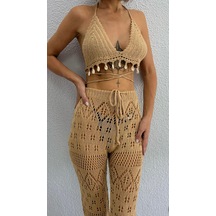 Hanna Beach Pantolon Set - Bej Bej