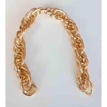 Angel Çanta Aksesuar 35 Cm Çift Halka Döngülü Zincir Light Gold Renk