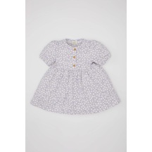 Defacto Kız Bebek Çiçekli Kısa Kollu Elbise C4491a524smpr305