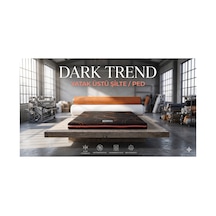 Dark Trend Sleep Yıkanabilir Kılıf Orta Sert Sünger Yatak Pedi & Şiltesi Topper 5 Cm Turuncu Şeritli Siyah