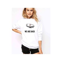 La Casa De Papel We Are Back Baskılı Beyaz Kadın Sweatshirt