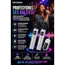 Zenvia Kablosuz Karaoke Çift Mikrofon 6.5 Mm Sahne Parti Düğün Aktivite Amfi Hoparlör Znv2026