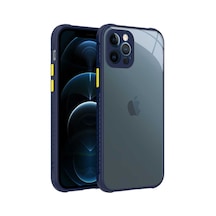 Goocamp Apple iPhone 12 Pro Uyumlu Kaff Kılıf-lacivert Lacivert