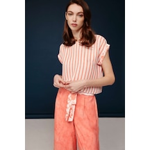 Bonnie&Clyde - Kadın Somon Viskon Pijama Takımı -5214 Somon