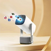 Heaven House Şarjlı Projeksiyon Kendinden Şarjlı Projeksiyon Cihazı Şarjlı Mini Projeksiyon Led Projektör