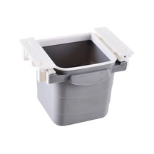 Biishe Mini Masa Çöp Kovası Plastik Tezgah Altı Geri Çekilebilir Yapışkanlı Görünmez Bölme Pratik Çok Renkli