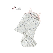 Alya Underwear Kız Çocuk Baskılı Ip Askılı Atlet Ve Slip Takımı Kar Tanesi Baskılı