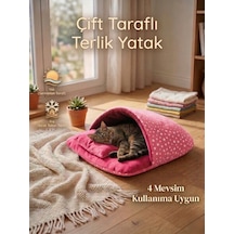 Terlik Model Çift Taraflı Kedi Köpek Yatağı