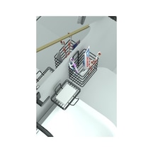 Metal Yapışkanlı Banyo Aksesuar Seti Pratik Ve Şık Açık Bej