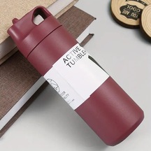 Besthome1 1 Adet Active Termos Paslanmaz Çelik Vakumlu 550ml 19 35oz Çubuklu Ve Saplı Günlük Ve Dış Kullanım İçin