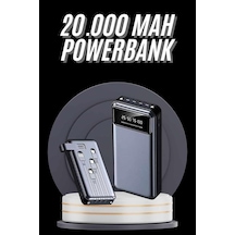 Hızlı Şarj Özellikli 20.000 Mah Dijital Göstergeli Usb Girişli Android Ve İos Muratech - 95 Uyumlu Powerbank Çok Renkli