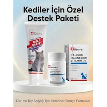Kedi Malt Macunu + Kalsiyum Magnesium D3 Tablet Seti Tüy Yumağı, Kemik Ve Diş Sağlığı Destek Paketi