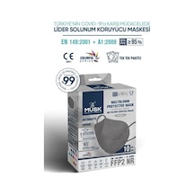 Musk Ffp2/N95 Maske Antrasit Renk 20 Adet