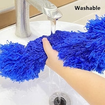 240 Cm Teleskopik Uzatılabilir Mikrofiber Yumuşak Başlıklı Toz Alma Fırçası, Püskülü Bükülebili