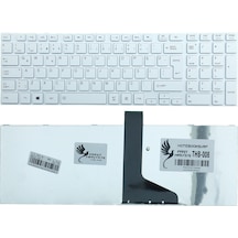 Toshiba Uyumlu Satellite C855-270, C850-1MG, C855-24J Klavye (Beyaz)