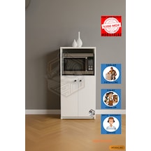 Tamamı Mdf Mini Fırın Dolabı 2 Kapaklı Çok Amaçlı Mutfak Dolabı