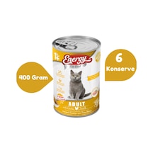 Energy Tavuklu Konserve Yetişkin Kedi Maması 6 x 400 G