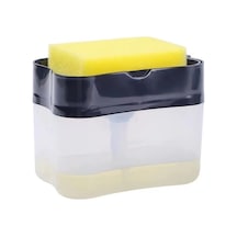 Siyah-otomatik Sıvı Sabunluklar Sabun Kutusu Sünger Mutfak Bulaşık Makinesi Manuel Pres Deterjan Kabı Organizatör Mutfak Aletleri