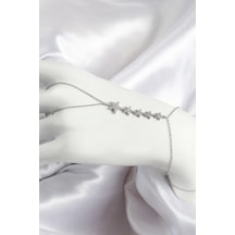 Pirinç Zirkon Taşlı Yıldız Model Gümüş Renk Kadın Şahmeran - Tj-sn688 Çok Renkli