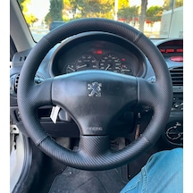 Peugeot 206 Araca Özel Dikmeli Direksiyon Kılıfı Siyah