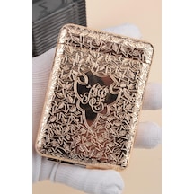 İşlemeli Retro Tasarım Metal Sigara Tabakası Altın Sarısı 23bm923ksr02 - 512923712
