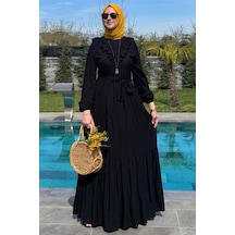 Rabia Şamlı Jale Elbise Siyah Normal