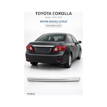 Toyota Corolla 2007-2010 Uyumlu Krom Bagaj Çıtası Paslanmaz Çelik
