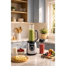 Karaca Blendy Personal Kişisel Kulplu Smoothie Blender Çift Hazneli Silver