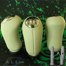Megane 2-3 Kangoo 2-3 Clio 3-4 Deri Krom Dikişli Vites Topuzu siyah