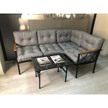 Miami Köşe Koltuk Takımı , 2+2 Balkon-bahçe-çay Seti-mutfak Köşesi Mermer Desen 70x50cm Sehpa Gri Miami Köşe Koltuk Takımı , 2+2 Balkon-bahçe-çay Seti-mutfak Köşesi Mermer Desen 70x50cm Sehpa Gri