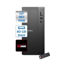Dell Tower Essential QVT1260 BTO-01400727P29-126000727P29 i7-14700 80 GB 2 TB SSD RX550 W11P Masaüstü Bilgisayar + USB Bellek