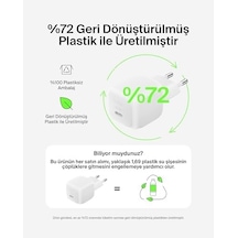 Kompakt Duvar Şarj Cihazı 45 W, Apple İphone 17, 16 And 15 Serisi, Galaxy S25, İpad, Airpods Ve Daha Fazlası İçin Usb-c Güç İletimli Hızlı Şarj, Beyaz