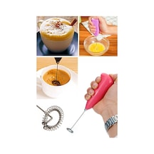Mini Pilli Mikser Kahve Süt Köpürtücü Karıştırıcı Cappucino Mikser Plastik Plastik Diğer