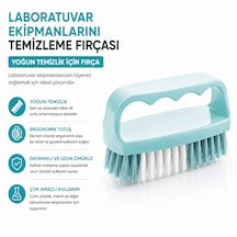 Laboratuvar Ekipmanlarını Temizleme Fırçası - Yoğun Temizlik İçin Fırça - Turkuaz