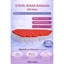 Steril Kabı Kapasiteli Numune Toplama Kabı 100 Adet