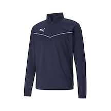 Puma Teamrise 1/4 Zip Top Erkek Futbol Antrenman Uzun Kollu Tişört Mavi